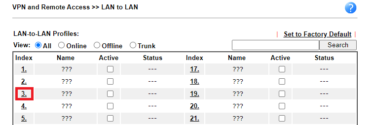 a screenshot of DrayOS IPsec LAN to LAN